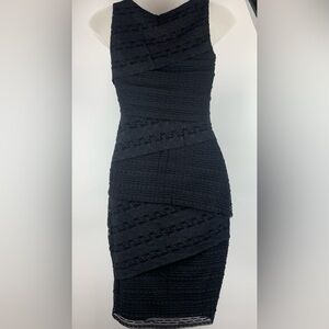 Anthropologie Bailey 44 Fitted Lace Elegant Black Sleeveless Dress - Size XS